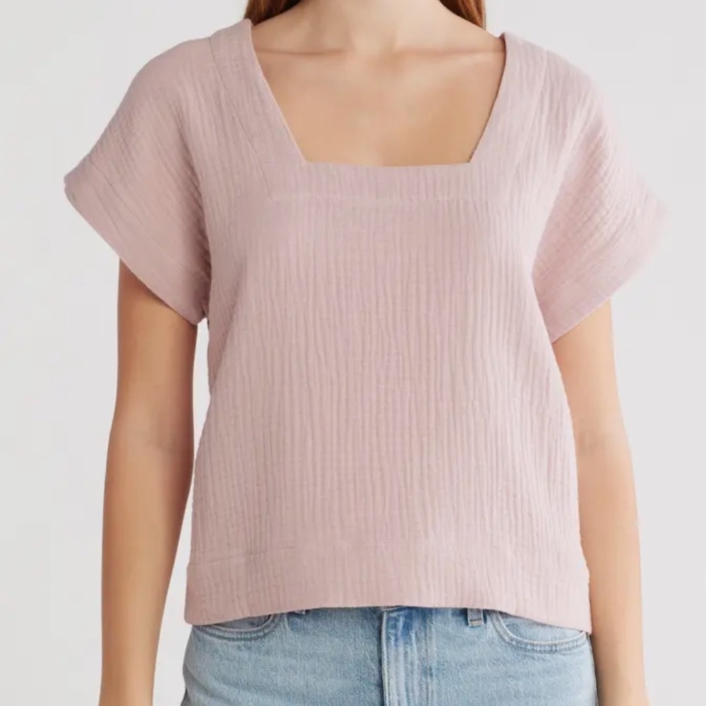 Madewell Dusty Pink Crop Top